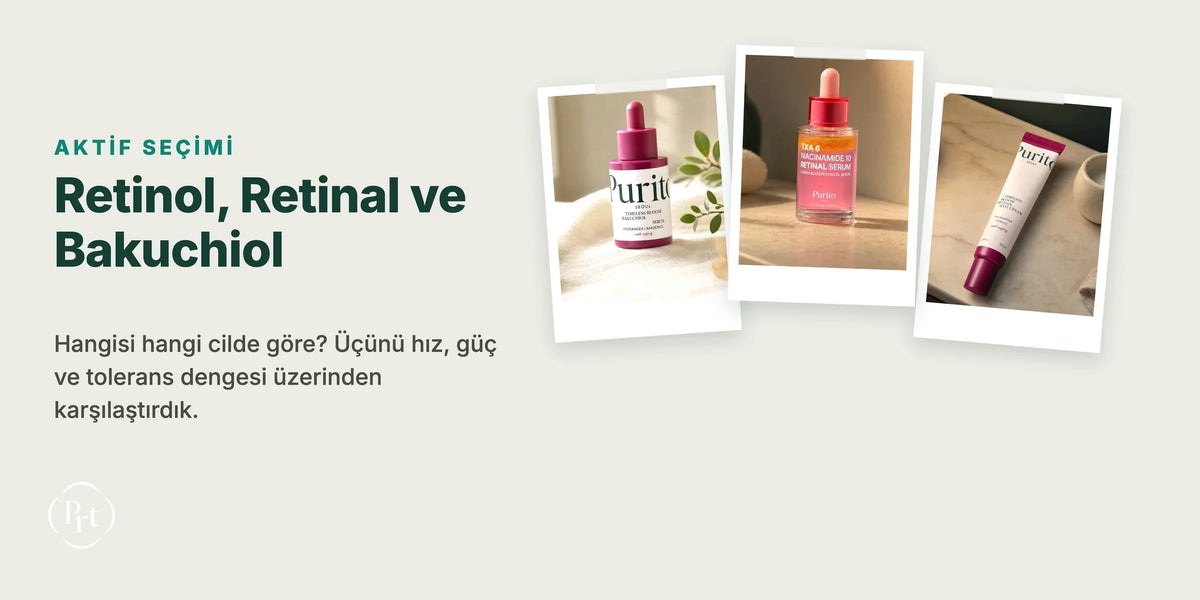 Retinol, retinal ve bakuchiol karşılaştırması rehberi kapak görseli